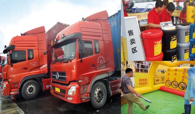 CAMIONEROS PUSIERON LAS LUCES ESTACIONARIAS